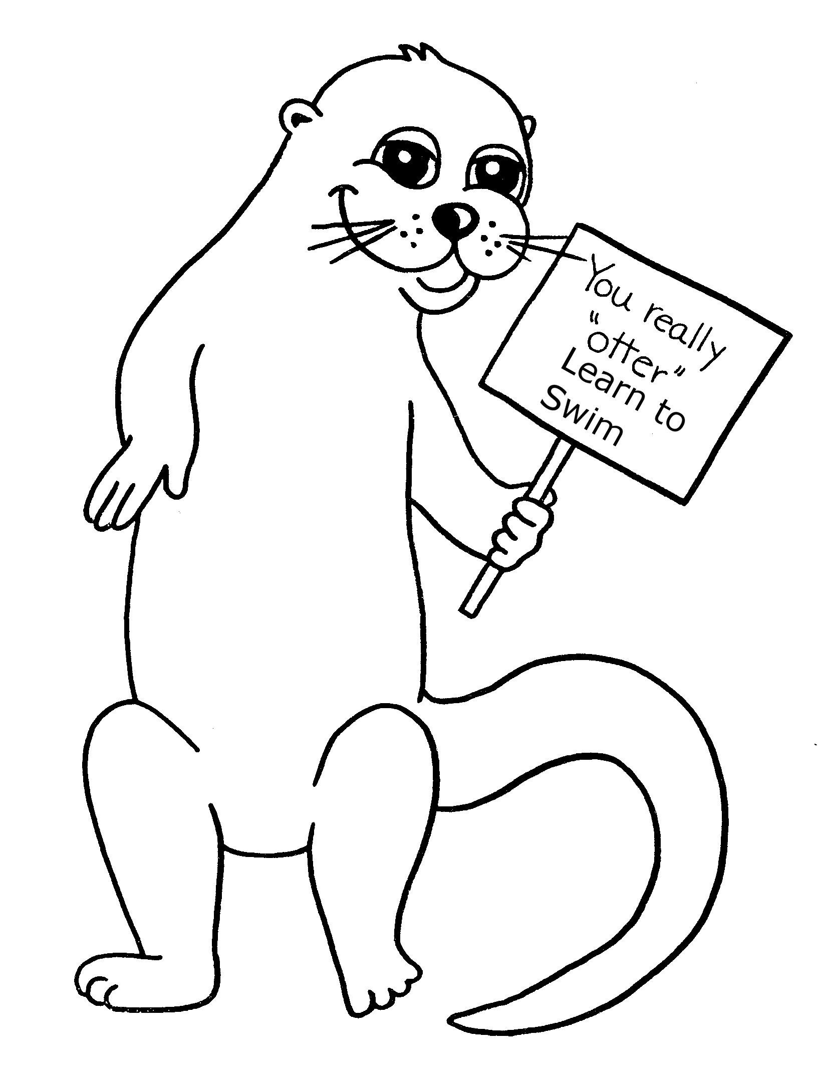 Otter coloring pages download and print for free