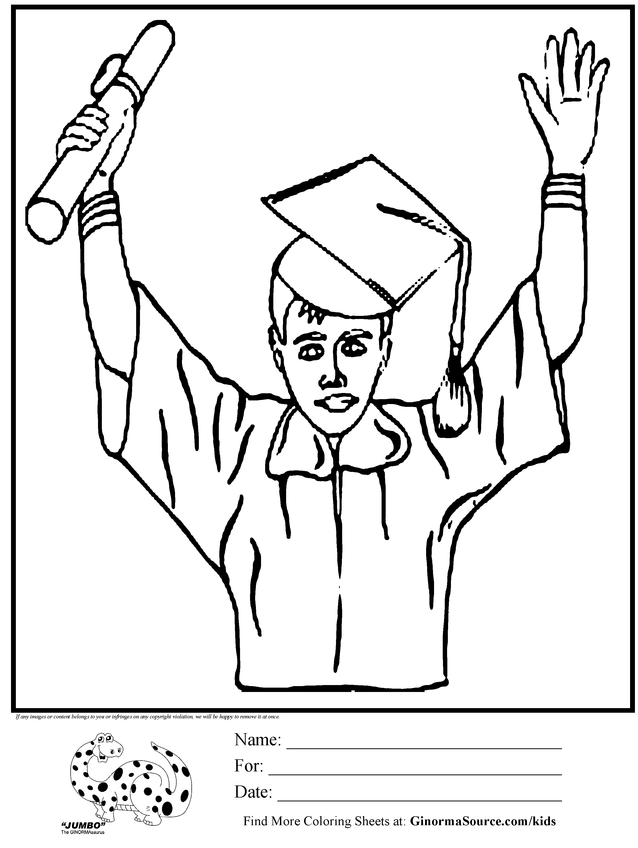 Graduation coloring pages to download and print for free