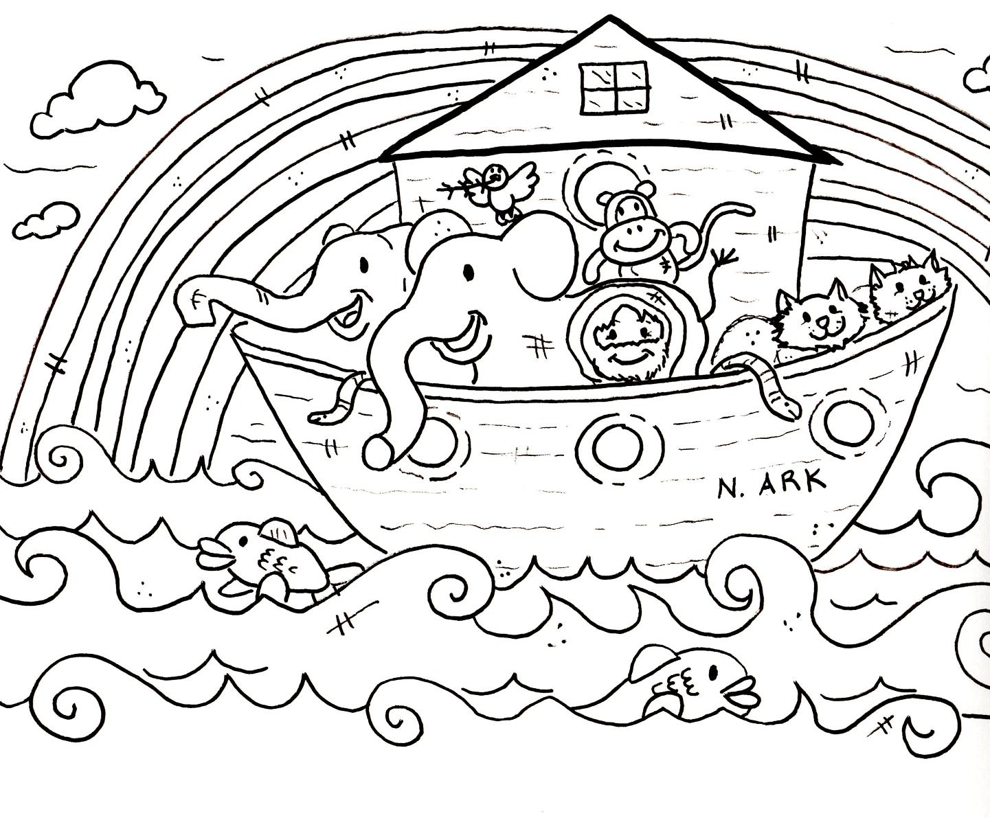 Noah ark coloring pages to download and print for free