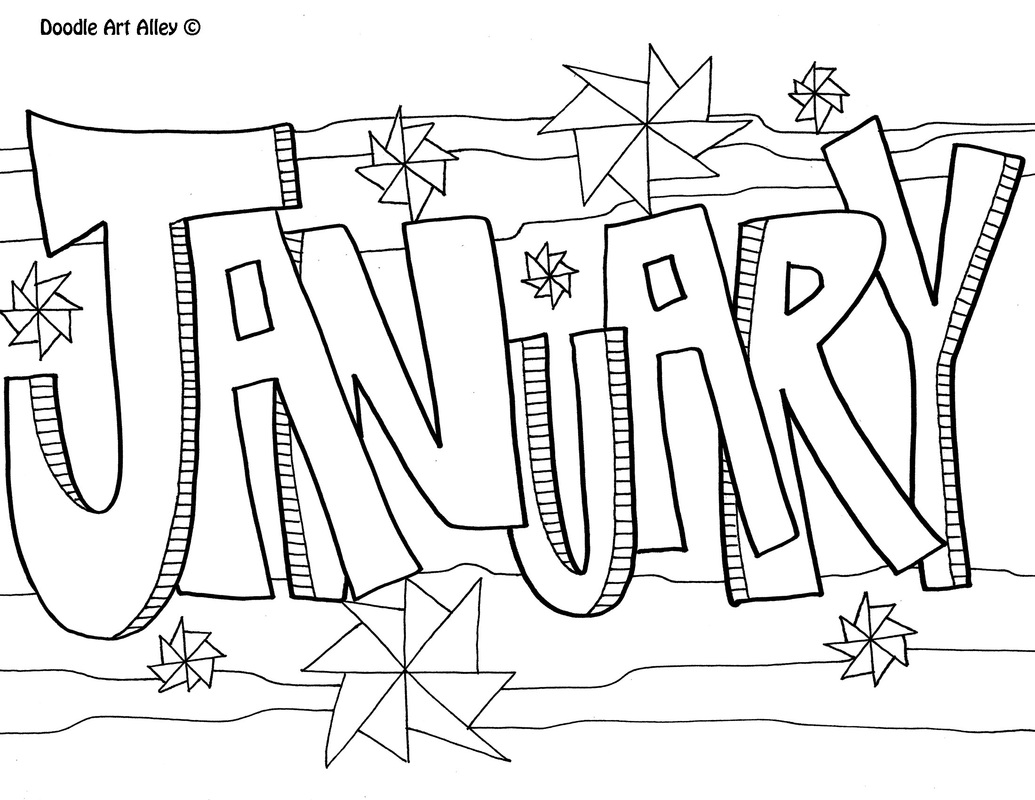 January coloring pages to download and print for free