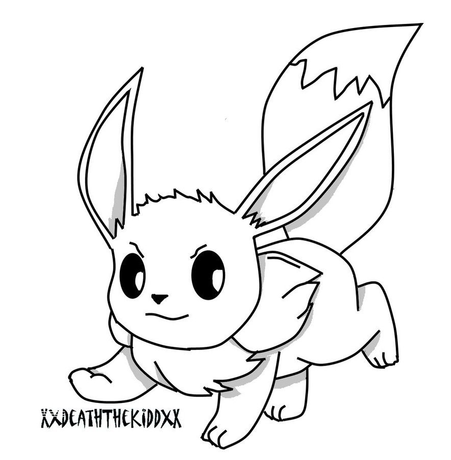 Eevee coloring pages to download and print for free
