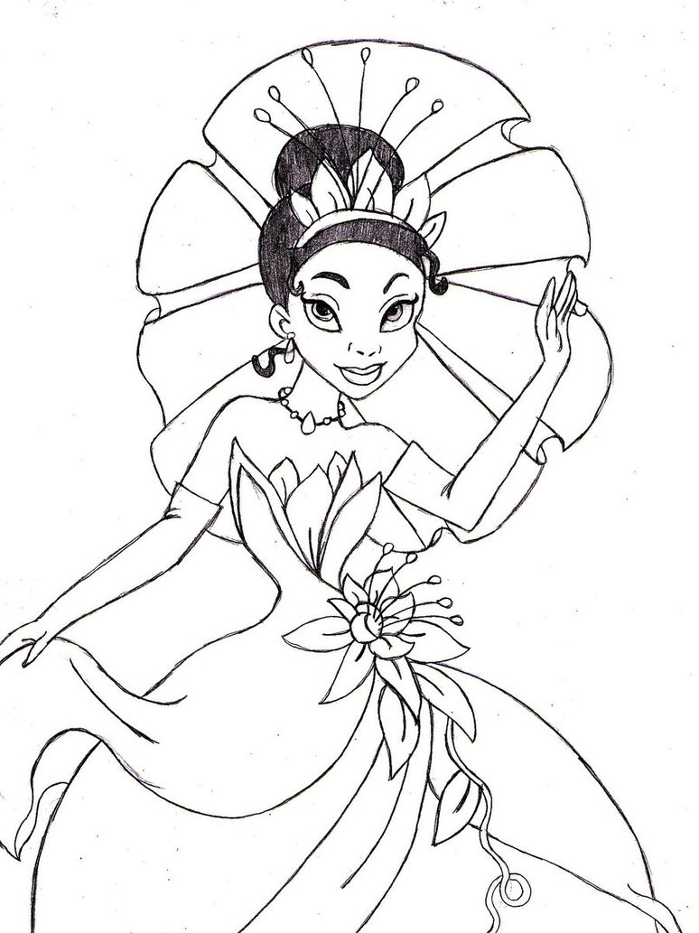 Tiana coloring pages to download and print for free