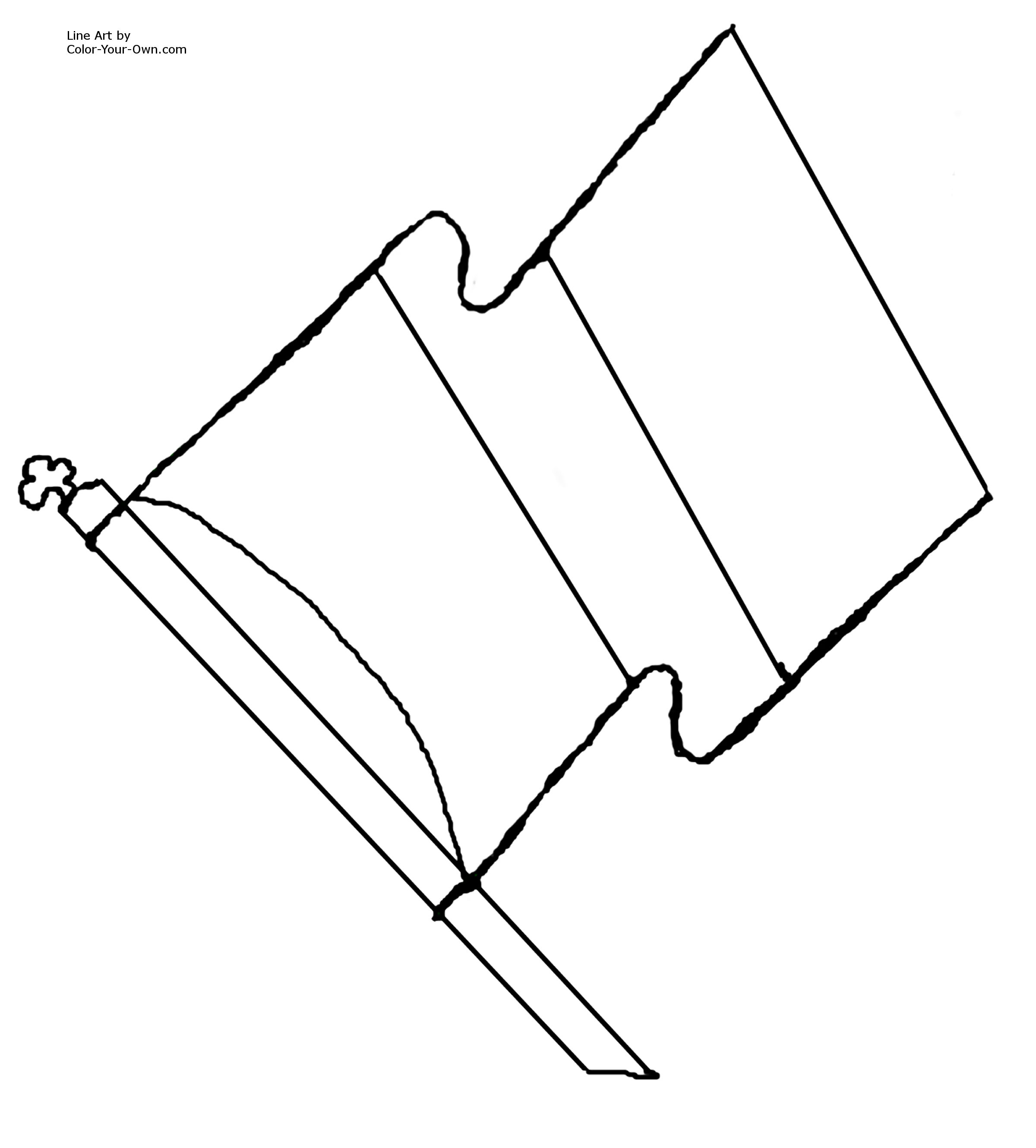 Flag coloring pages to download and print for free