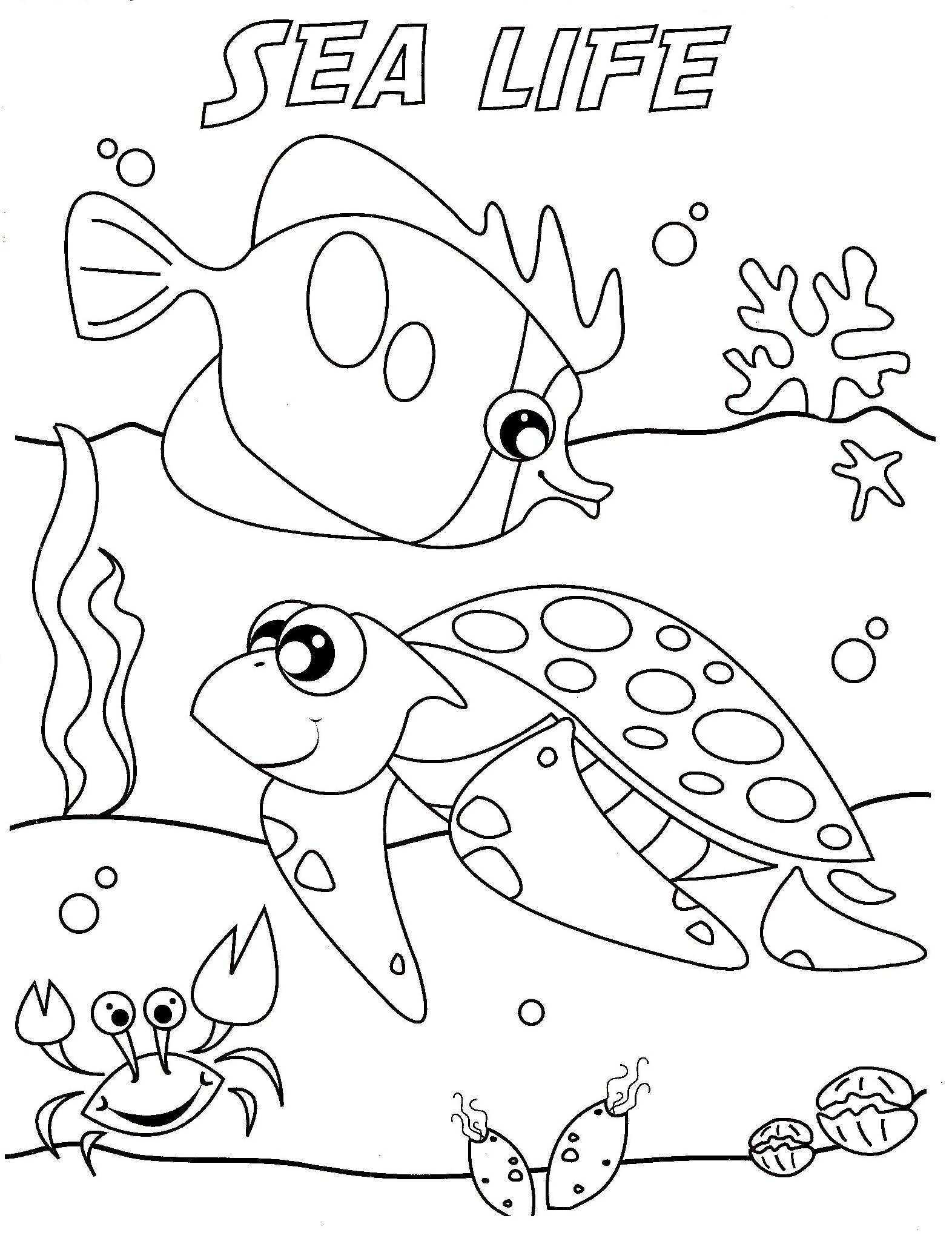 Under the sea coloring pages to download and print for free