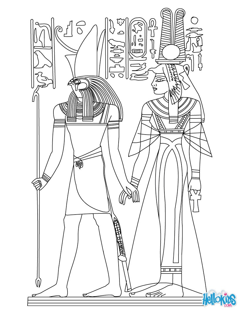 Ancient egypt coloring pages to download and print for free