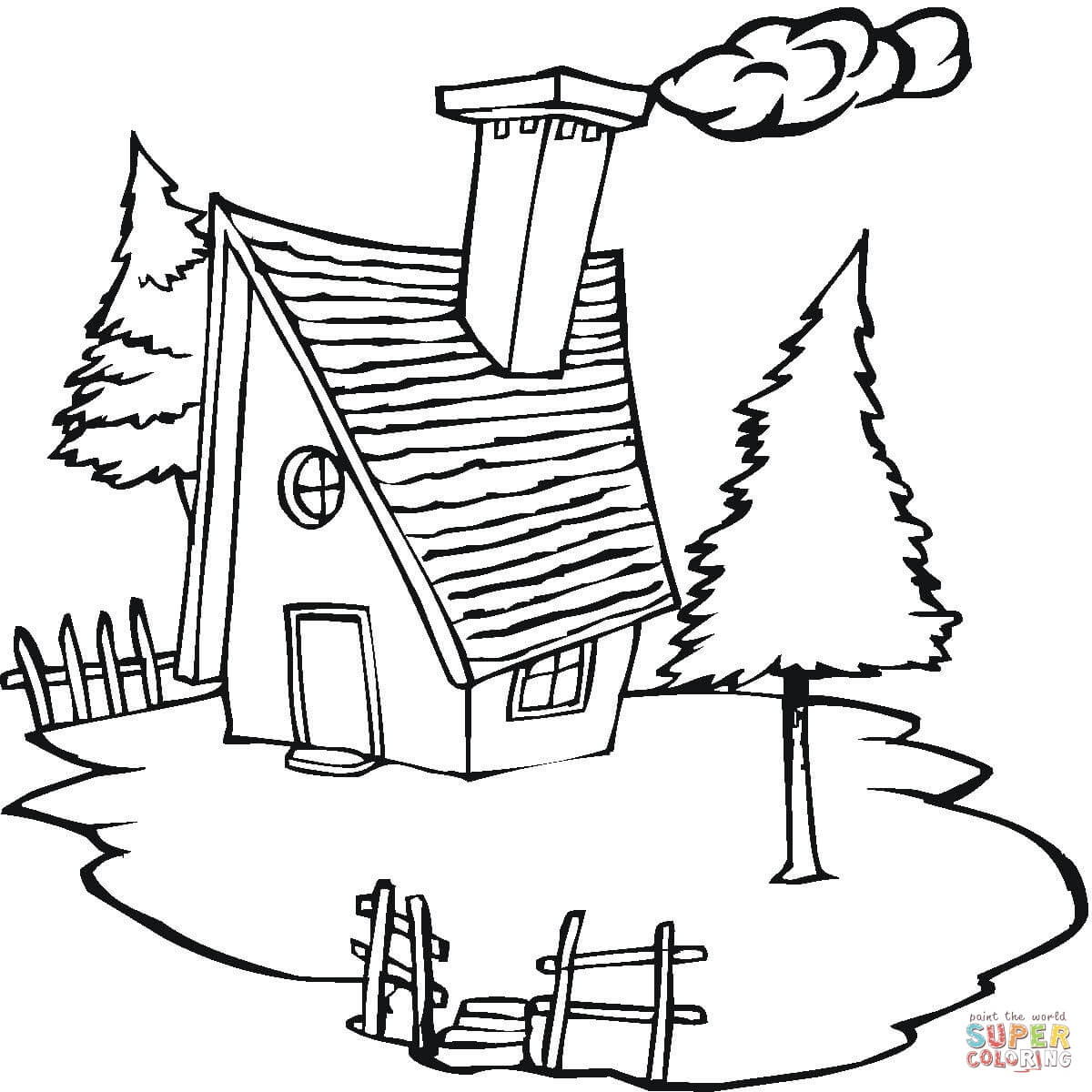 Village scene coloring pages download and print for free
