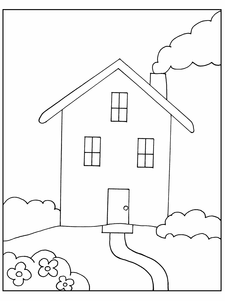 House coloring pages to download and print for free