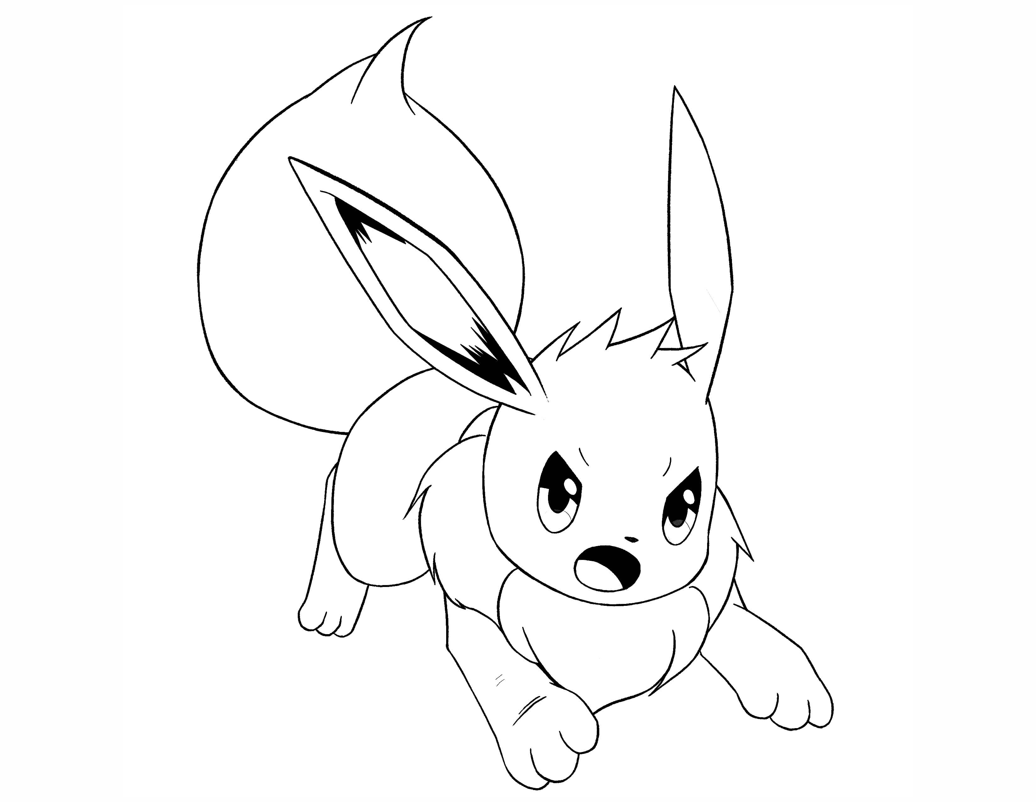 Eevee coloring pages to download and print for free