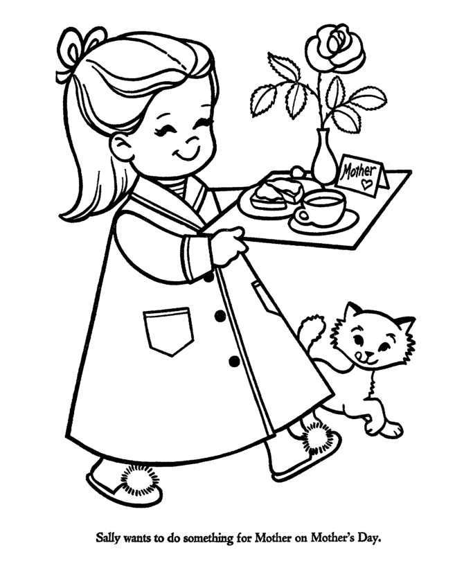 Mother day coloring pages to download and print for free