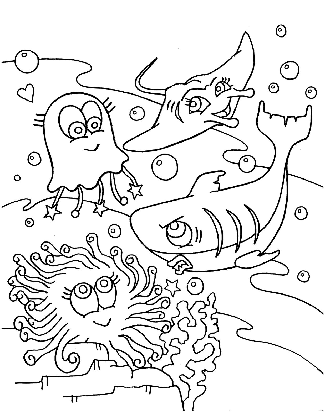 Sea life coloring pages to download and print for free