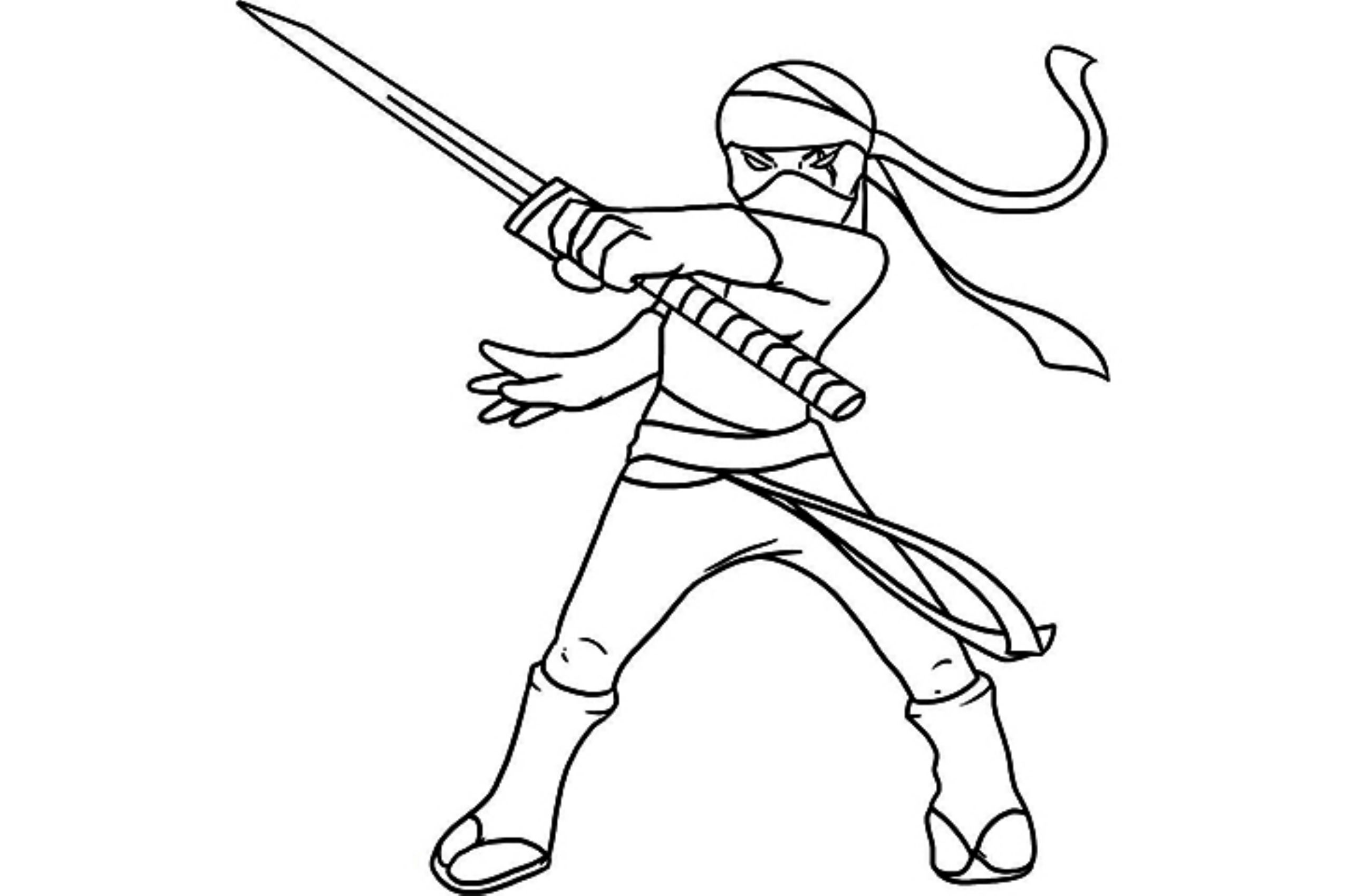 Ninja coloring pages to download and print for free