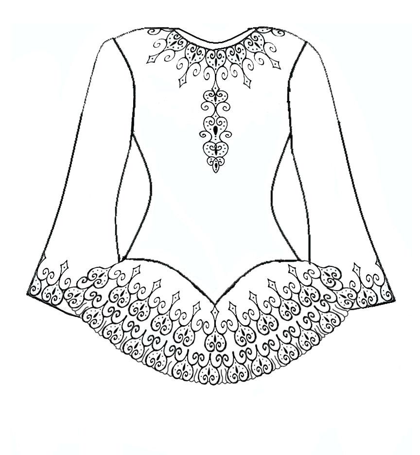 Dress coloring pages to download and print for free