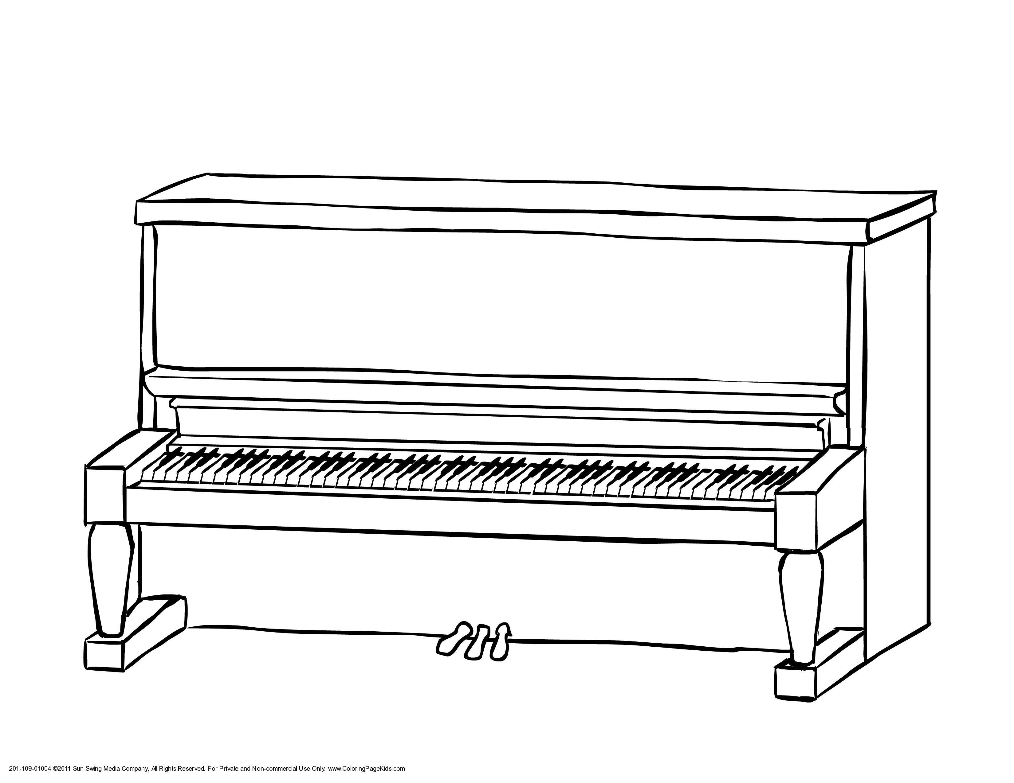 Piano coloring pages to download and print for free