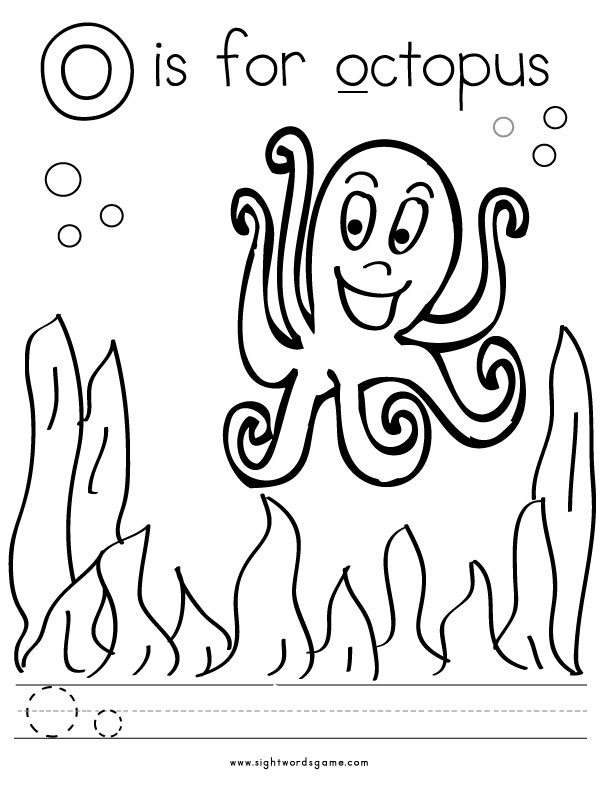 Letter o coloring pages to download and print for free