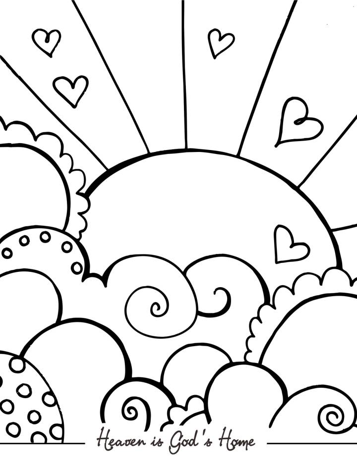 Heaven coloring pages to download and print for free