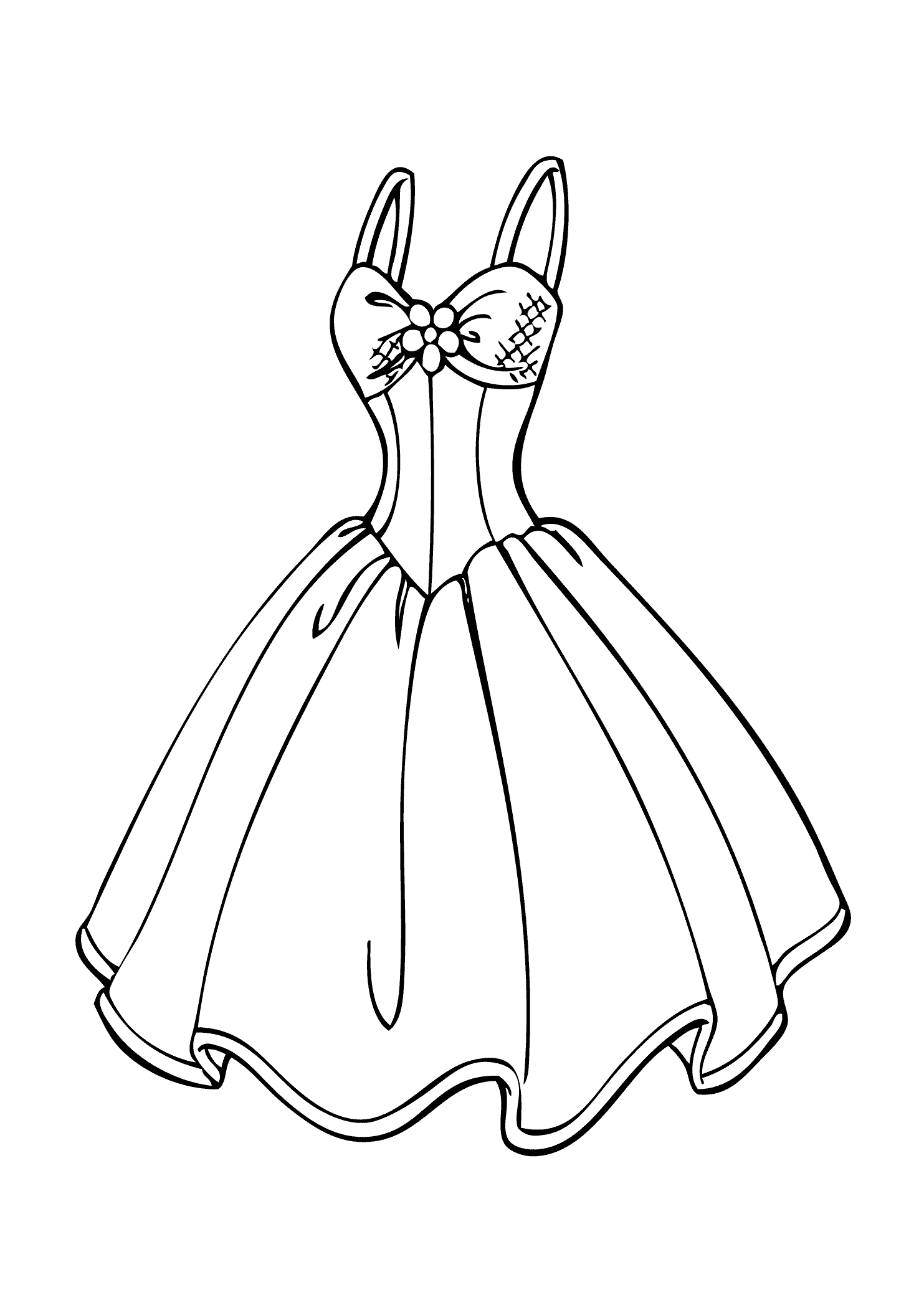 Dress coloring pages to download and print for free
