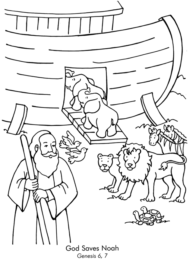 Noah ark coloring pages to download and print for free