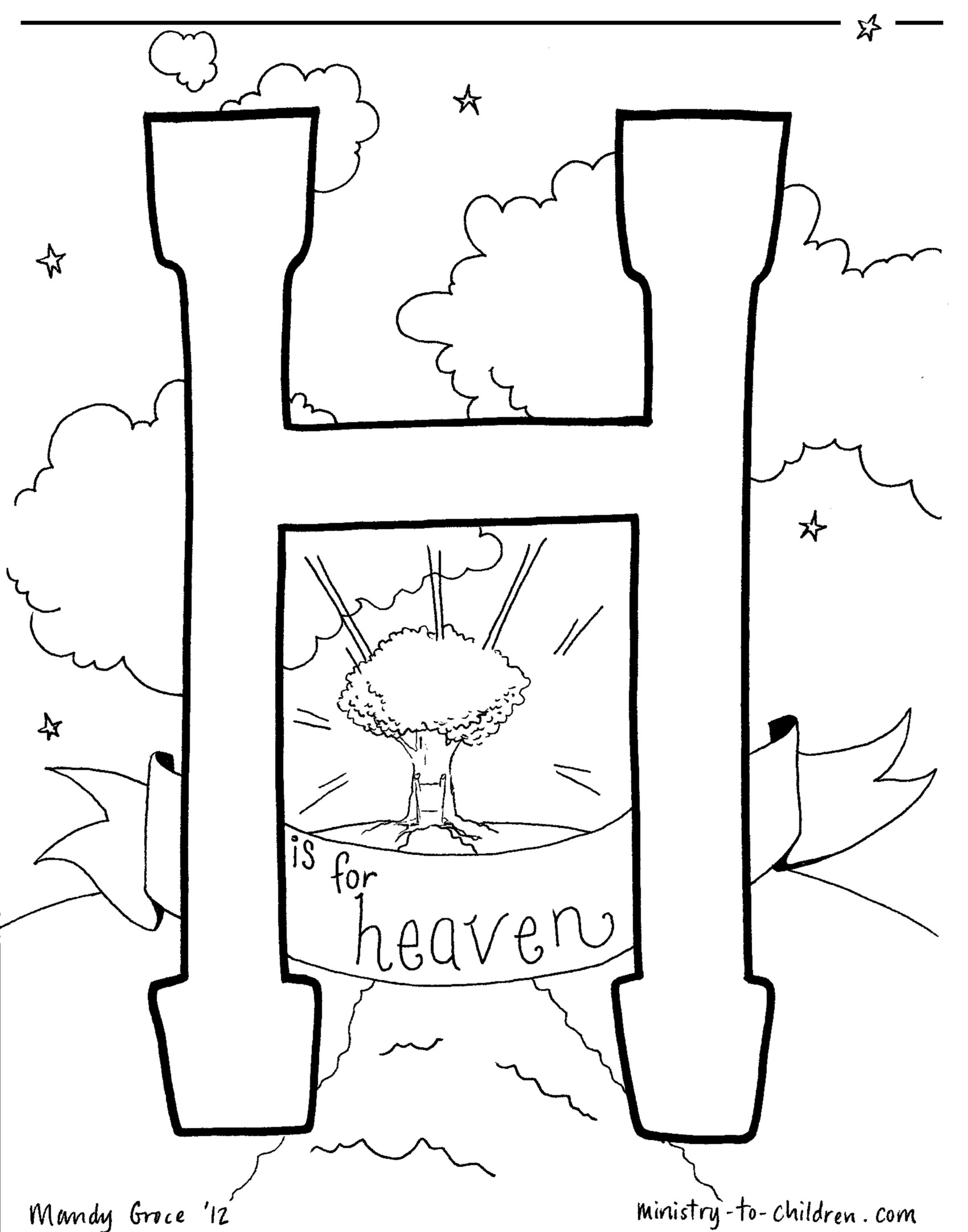 Heaven coloring pages to download and print for free