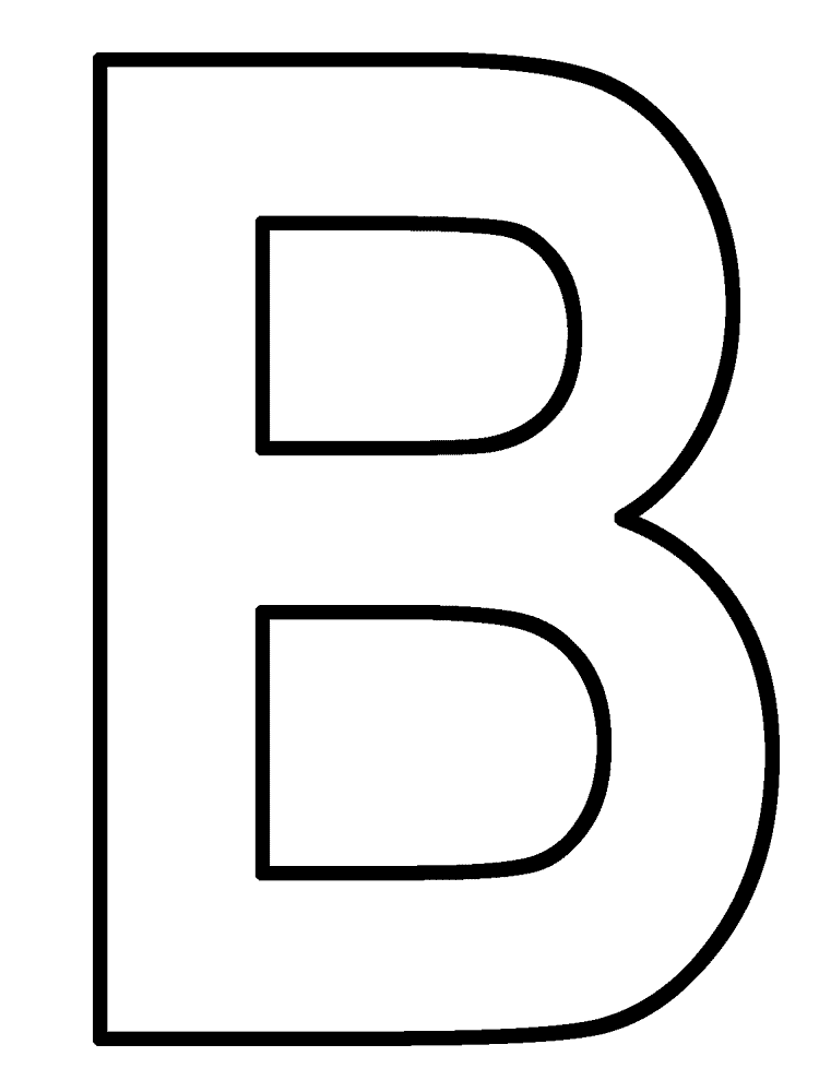 Letter b coloring pages to download and print for free