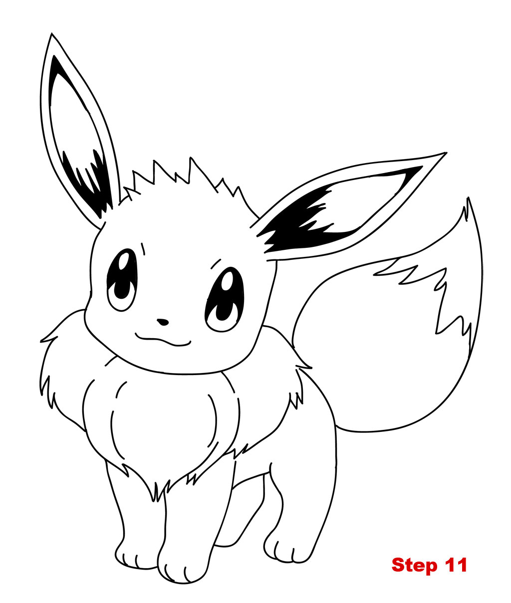 Eevee coloring pages to download and print for free