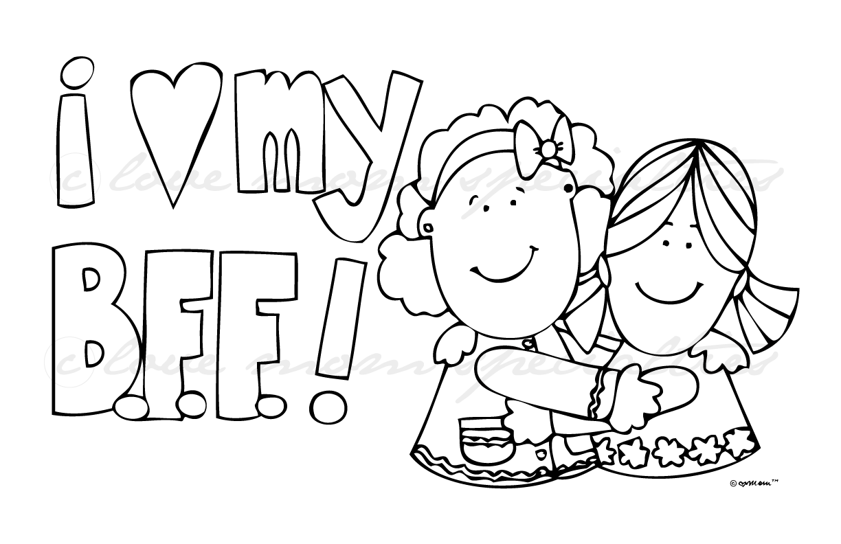 Bff coloring pages to download and print for free
