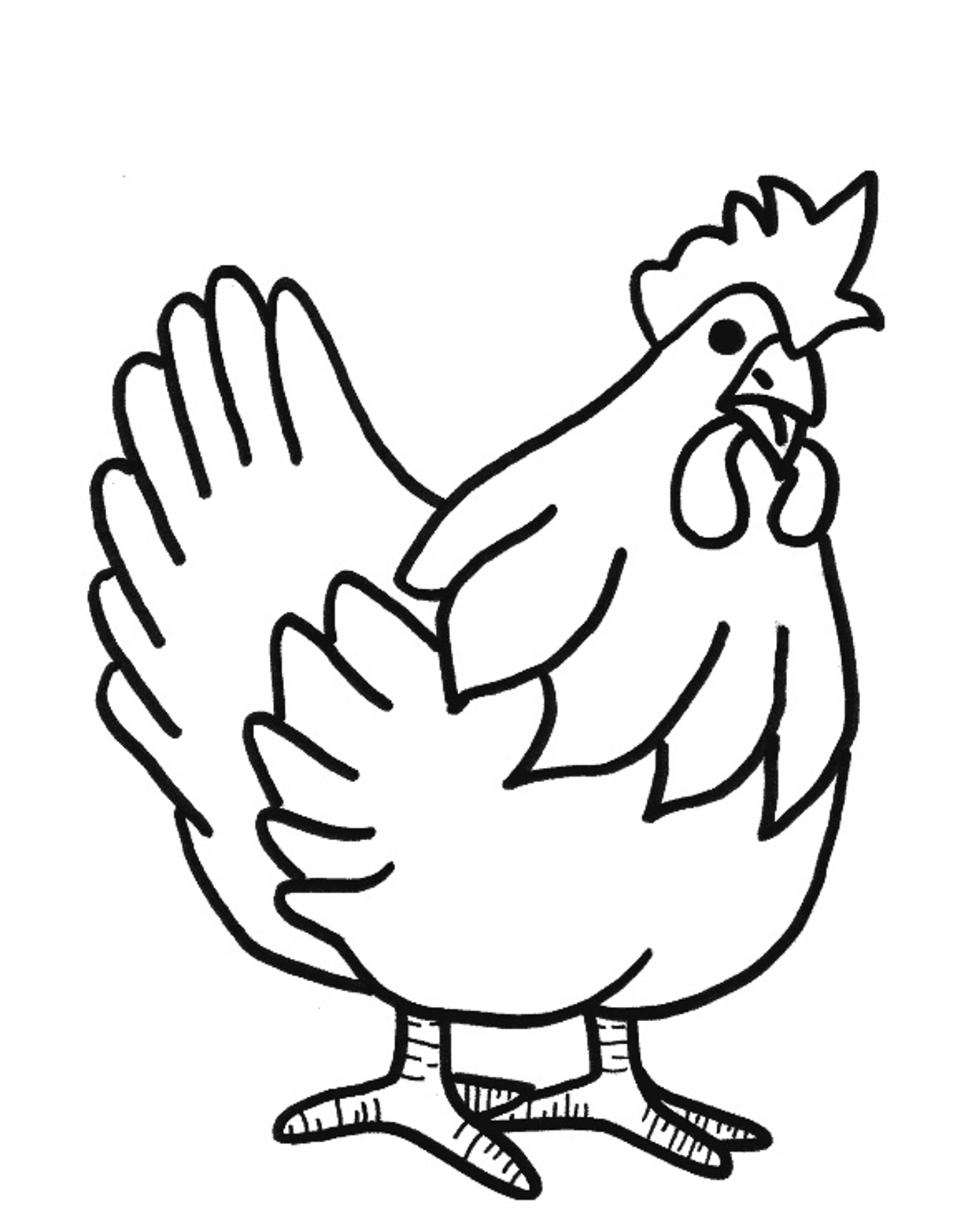 Hens coloring pages download and print for free