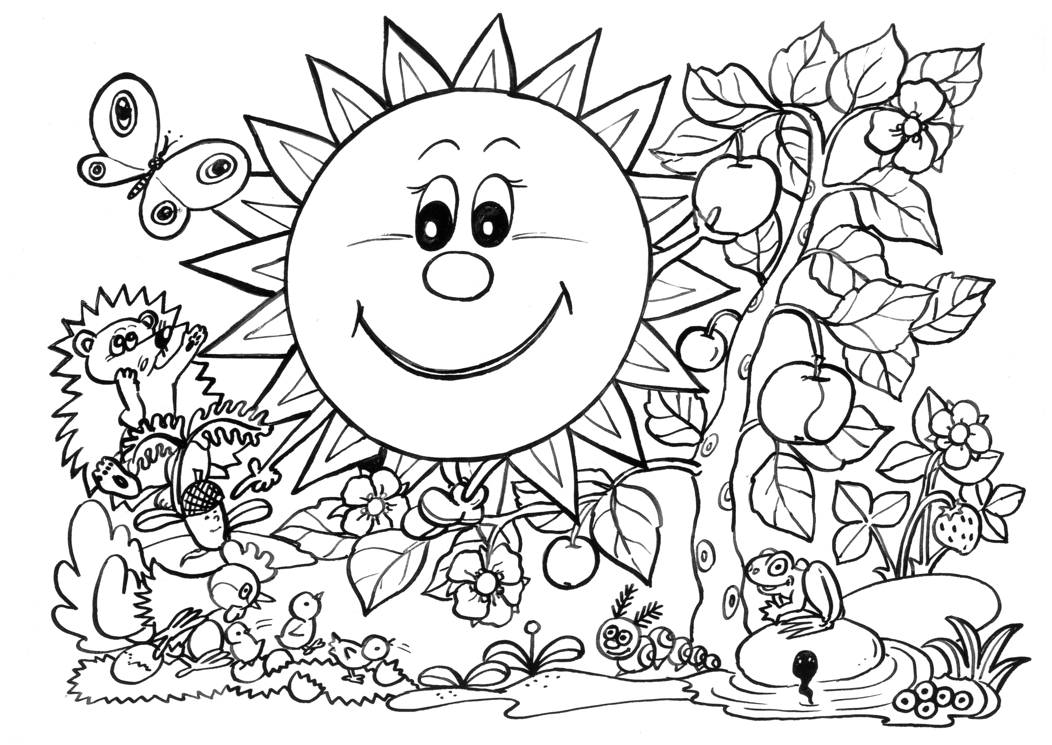 Spring coloring pages to download and print for free
