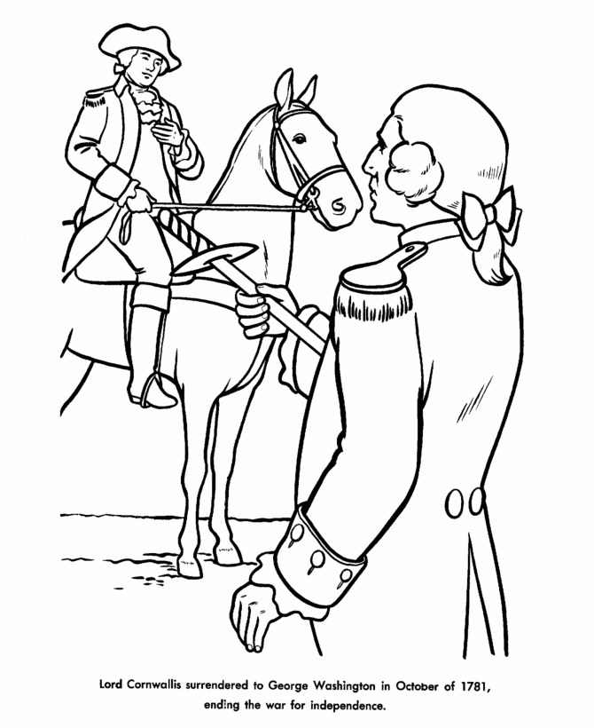 Revolutionary war coloring pages to download and print for free