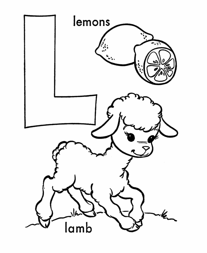 Letter l coloring pages to download and print for free