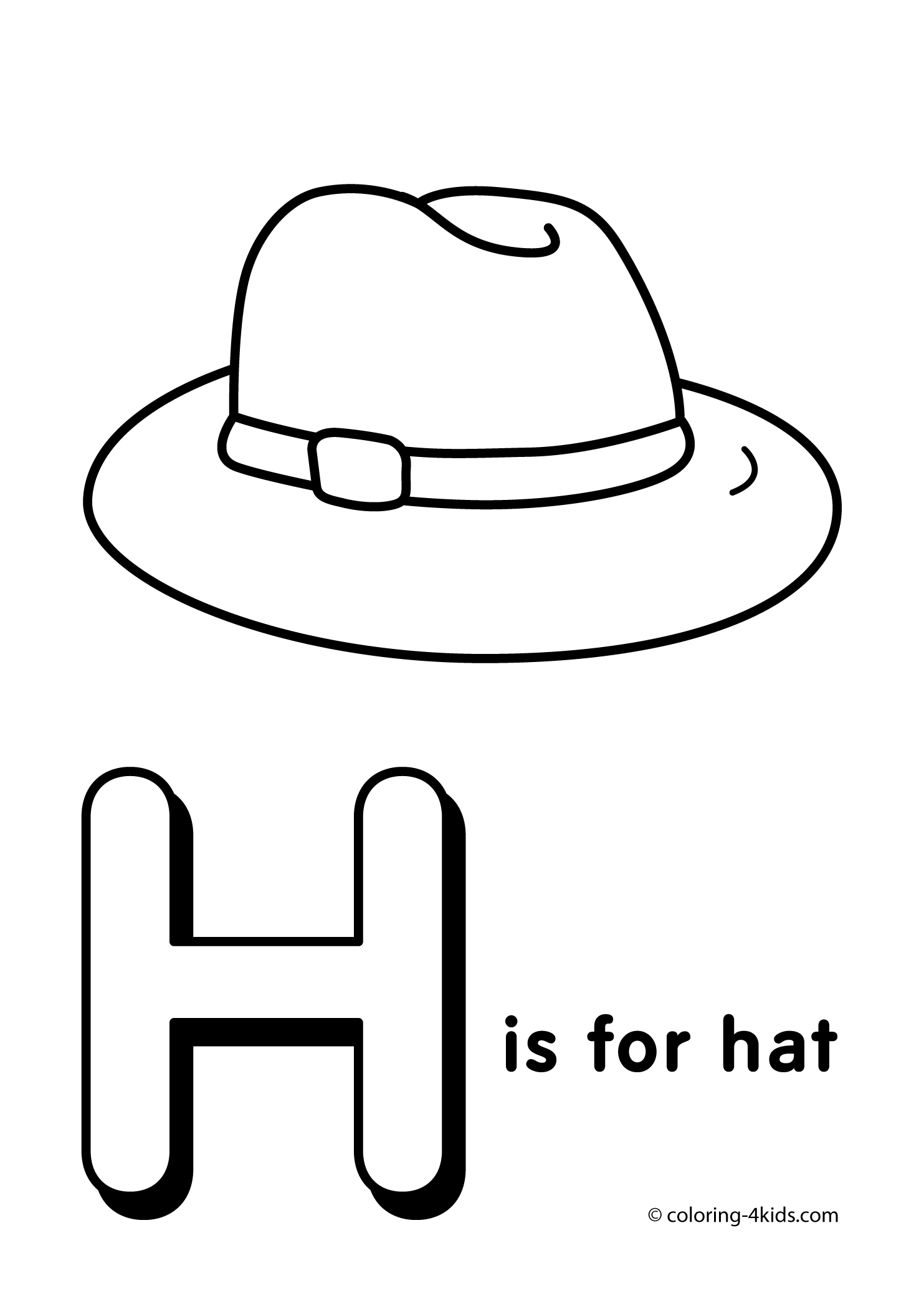 Letter h coloring pages to download and print for free