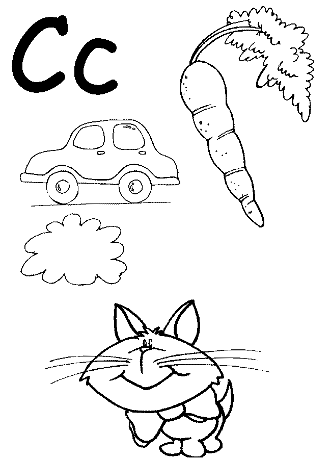 Letter c coloring pages to download and print for free