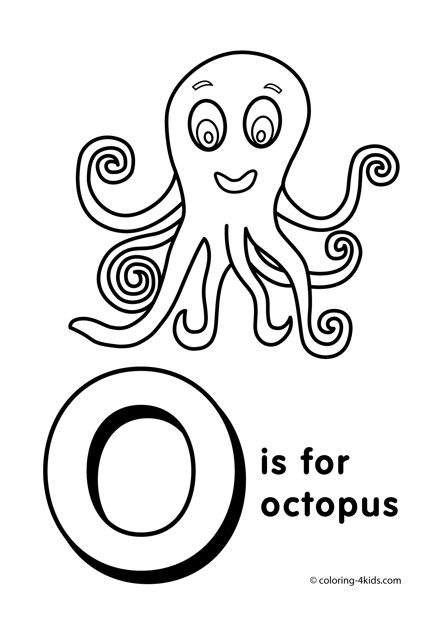 Letter o coloring pages to download and print for free