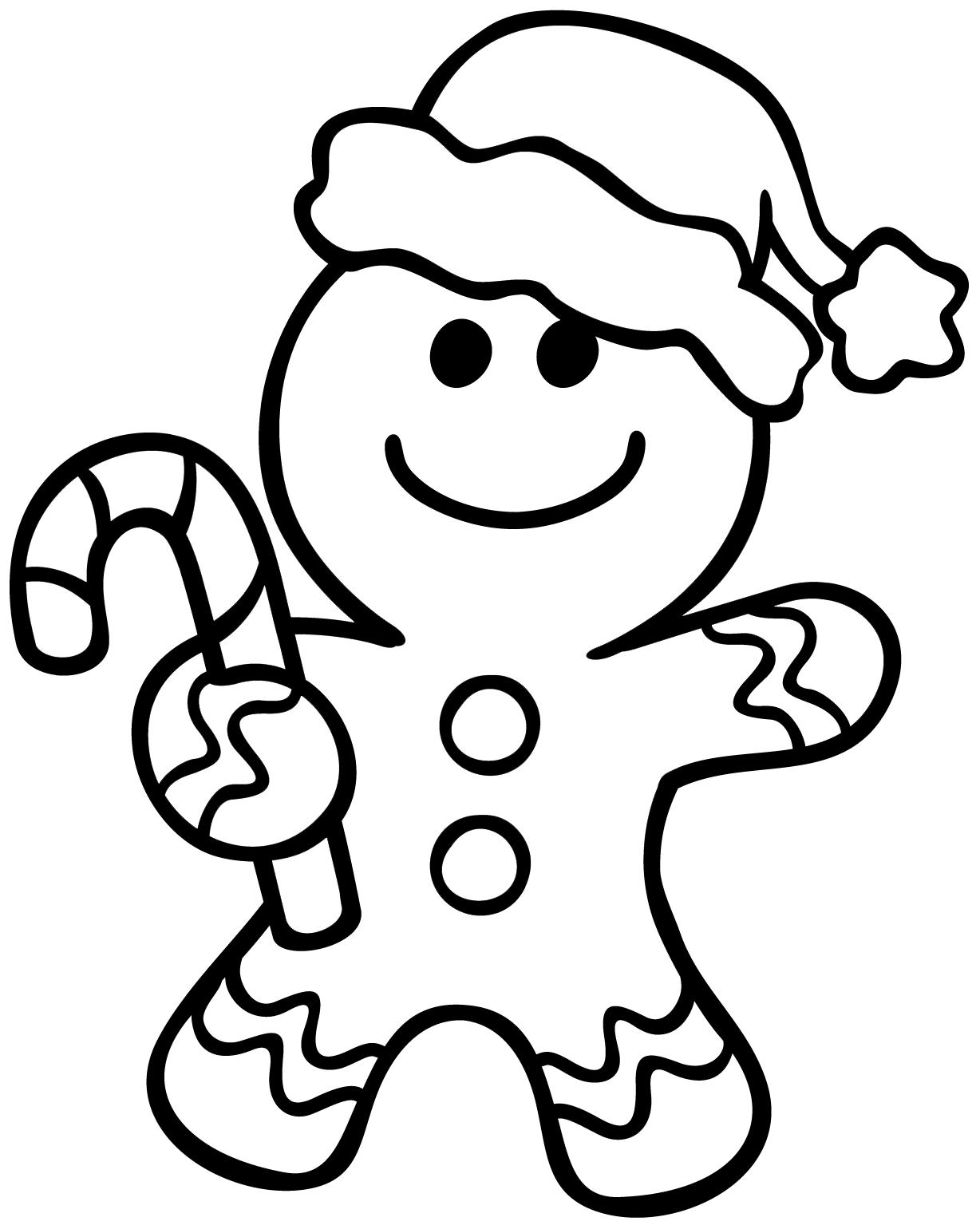 Gingerbread man coloring pages to download and print for free
