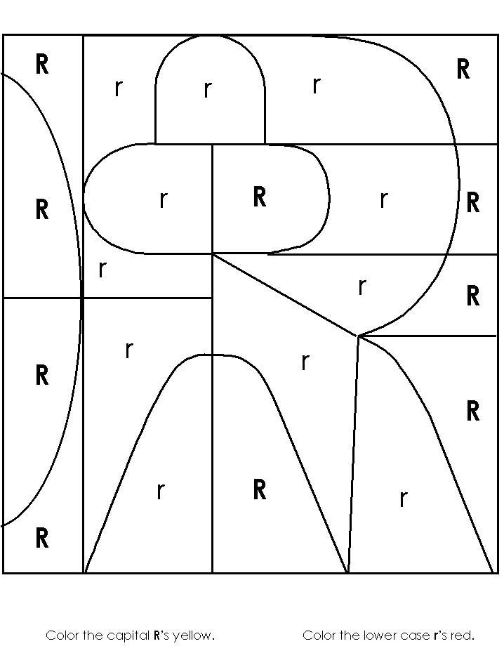 Alphabet recognition coloring pages download and print for free