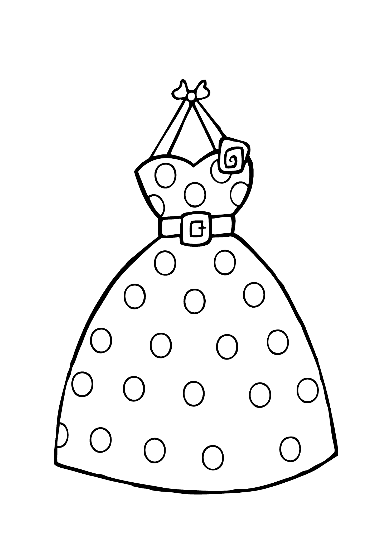 Dress coloring pages to download and print for free