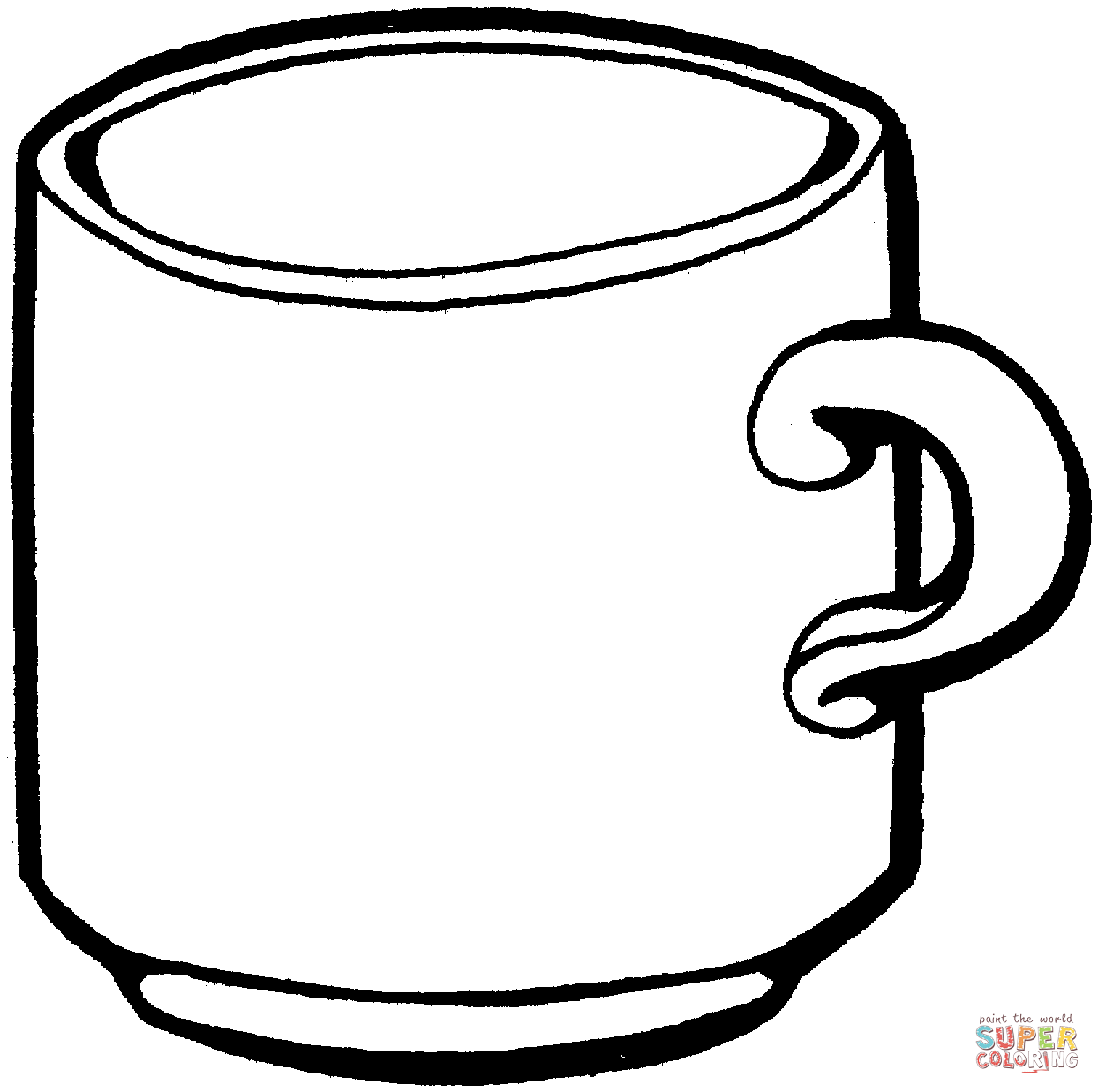 Cups coloring pages download and print for free