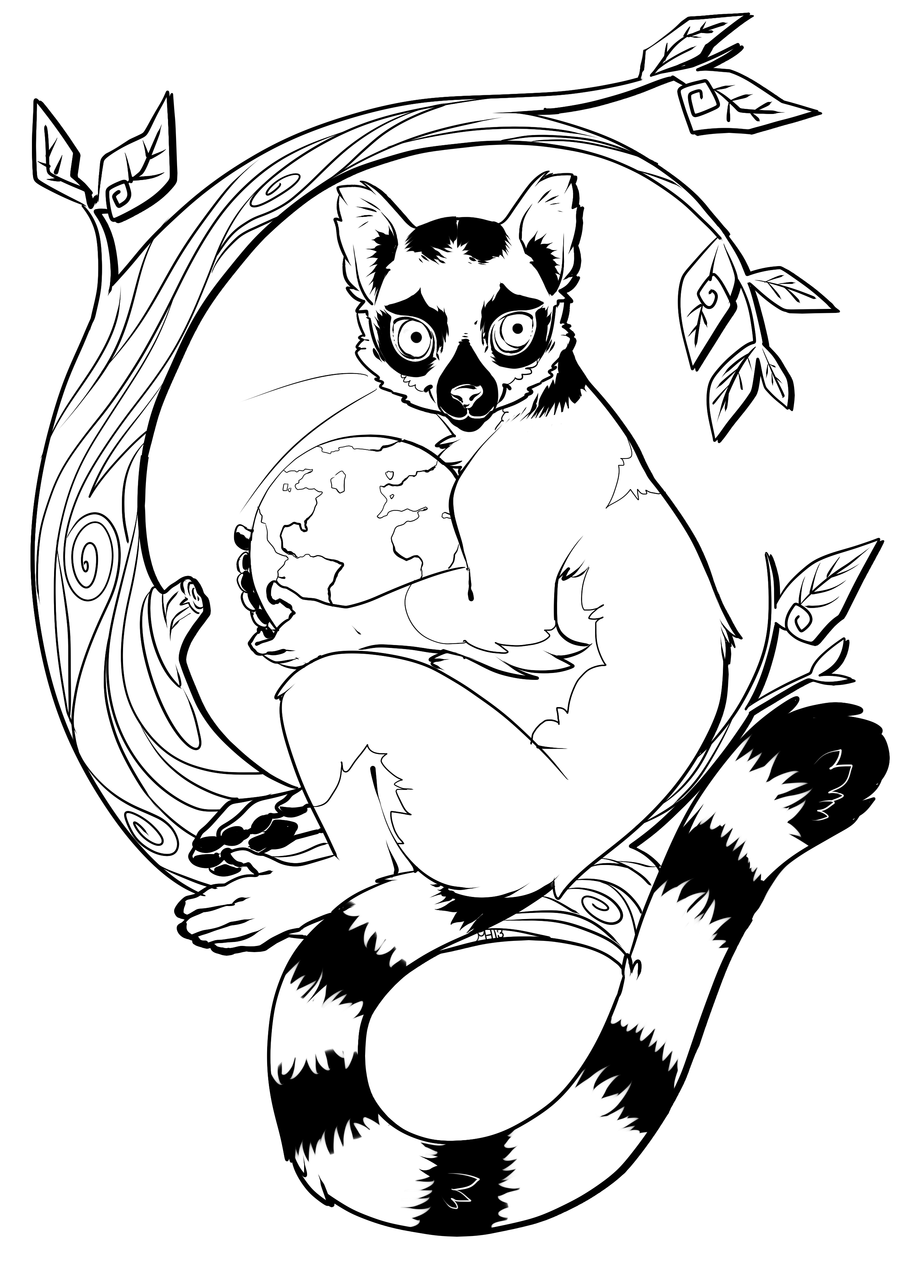 Lemur coloring pages download and print for free