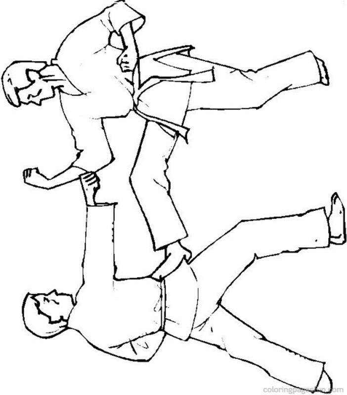 Karate coloring pages download and print for free