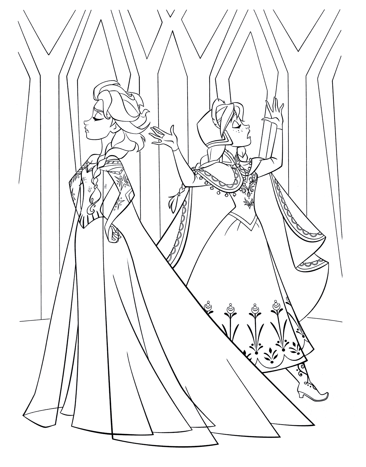 Elsa coloring pages to download and print for free