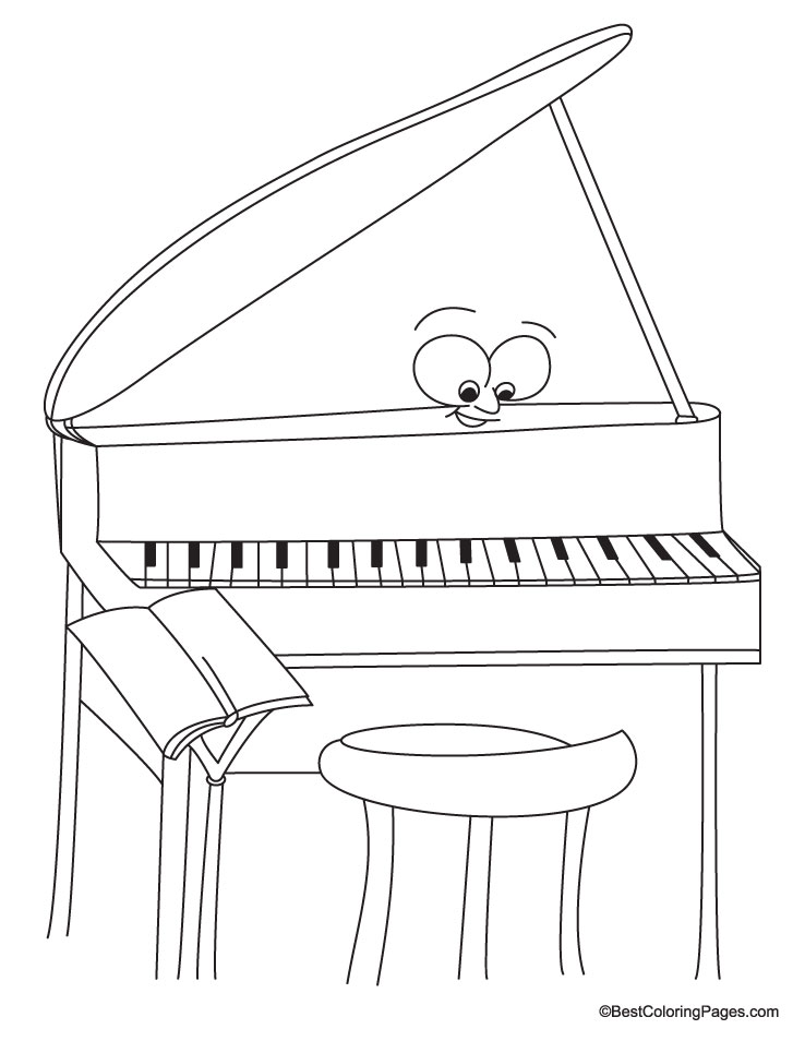 Piano coloring pages to download and print for free
