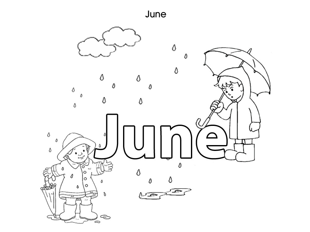 June coloring pages to download and print for free