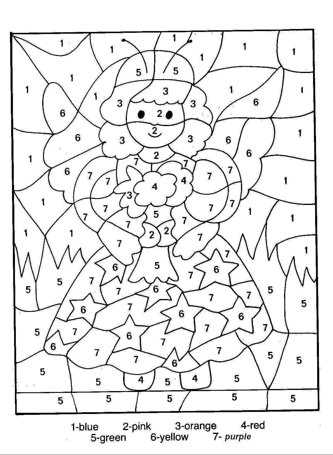 Color by number coloring pages to download and print for free