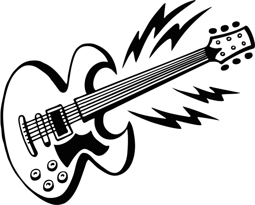 Guitar coloring pages to download and print for free