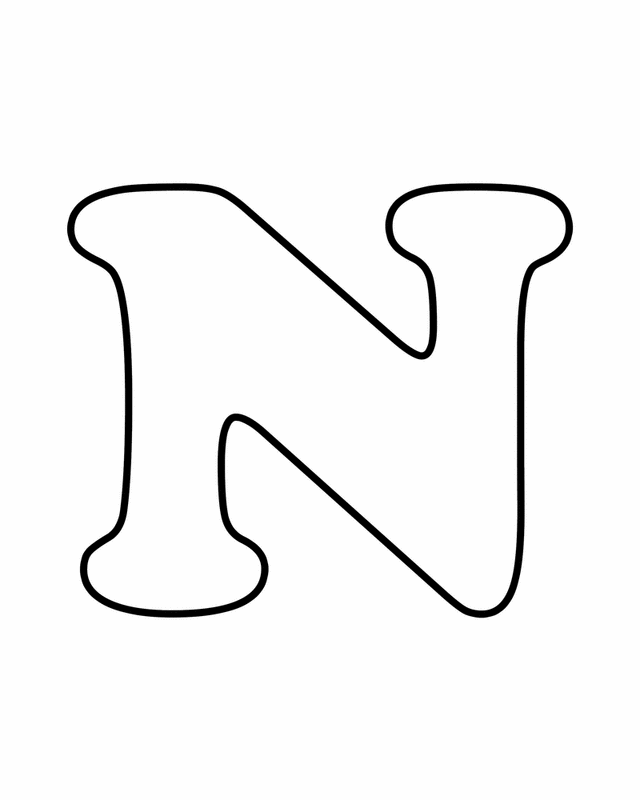 Letter n coloring pages to download and print for free