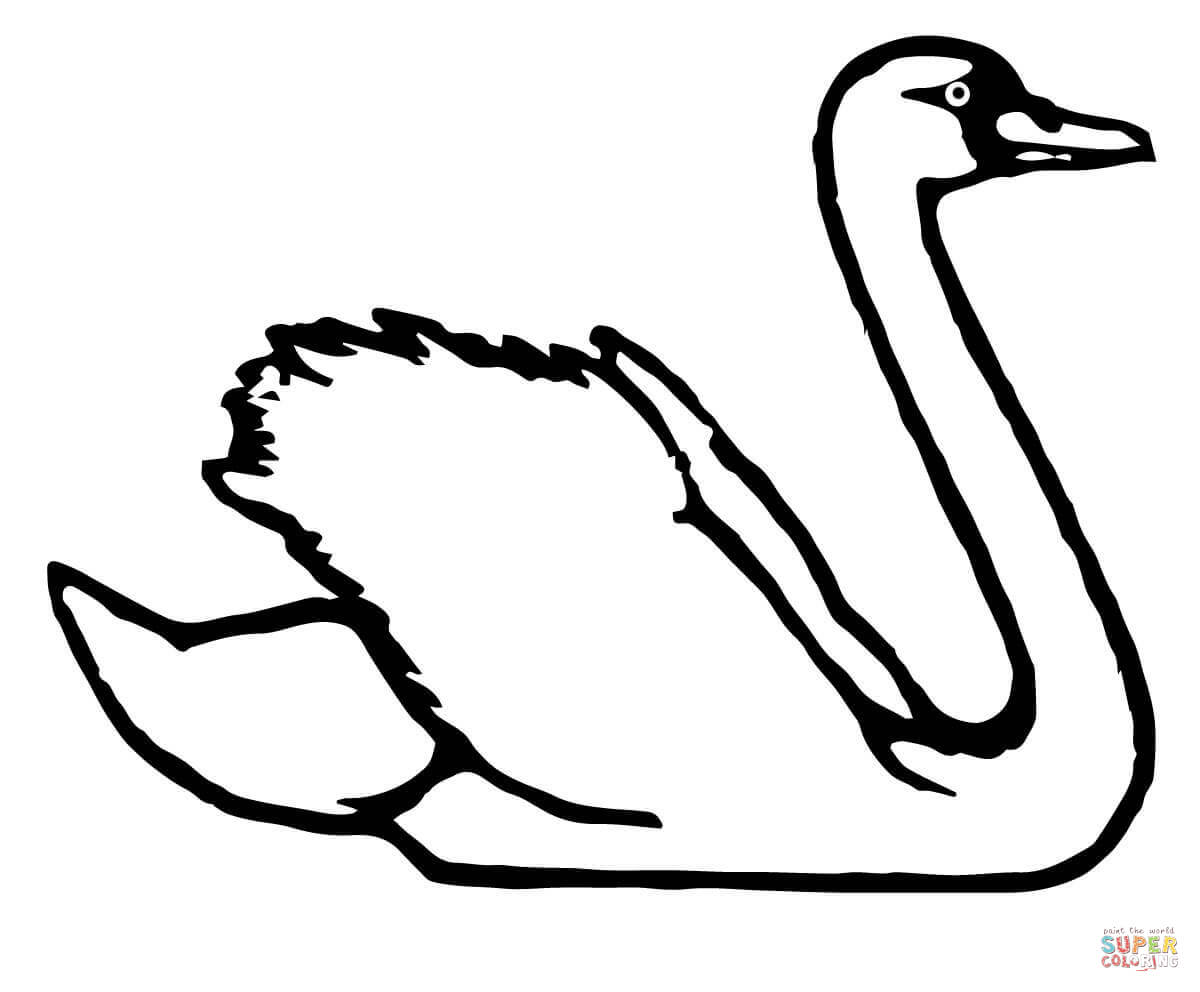 Swan coloring pages to download and print for free