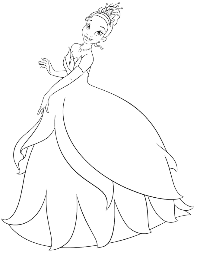 Tiana coloring pages to download and print for free