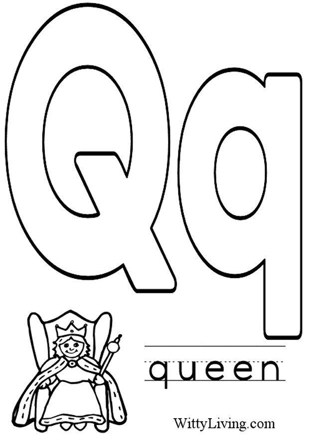 Letter q coloring pages download and print for free