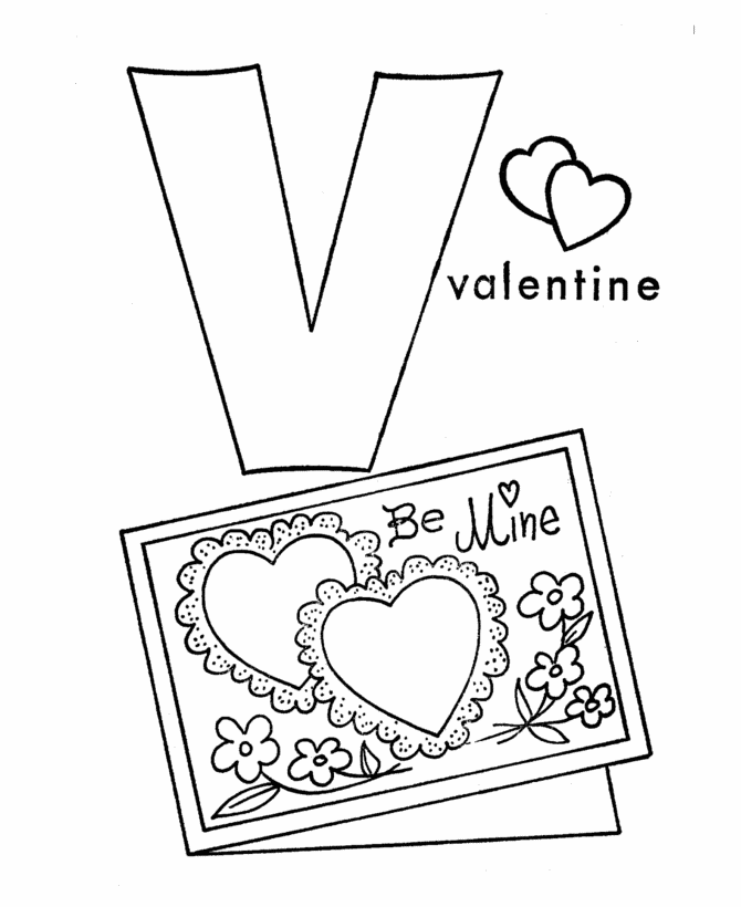 Letter V coloring pages to download and print for free