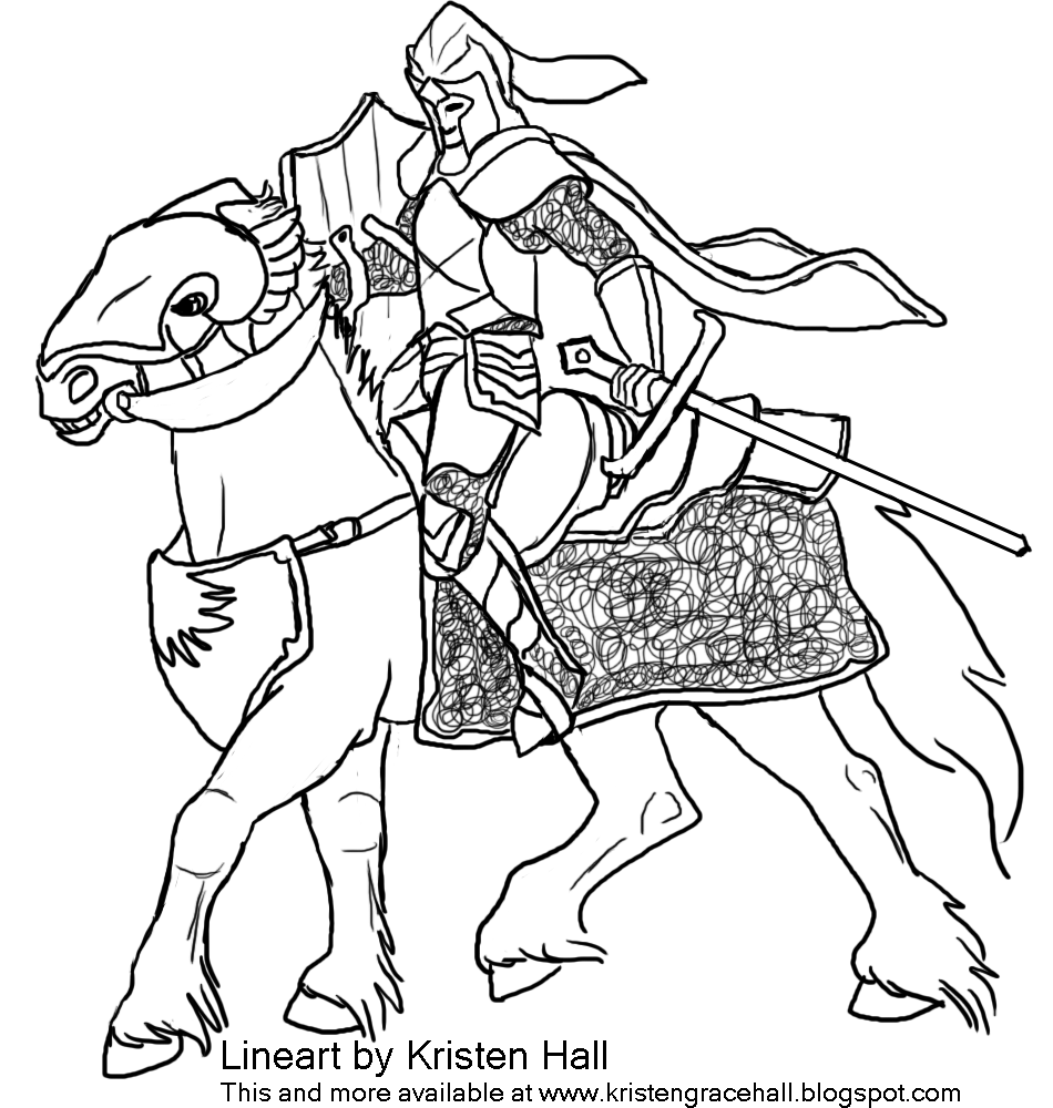 Knight coloring pages to download and print for free