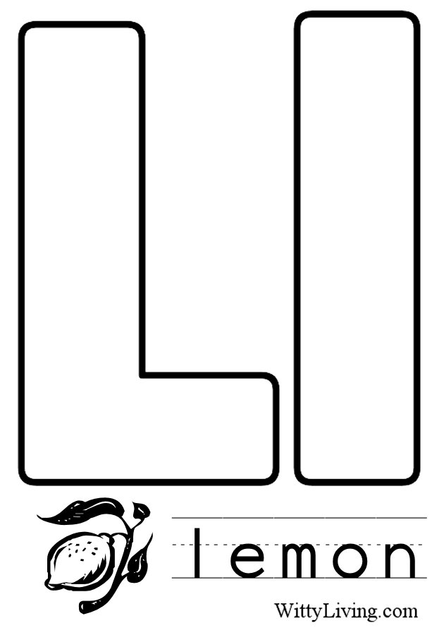 Letter l coloring pages to download and print for free